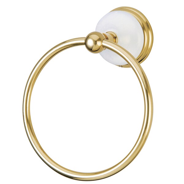 Victorian Towel Ring, Polished Brass